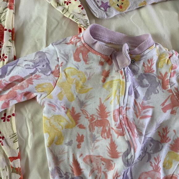 Burts Bees Girls 3 Piece Zip Pajama Bundle Assorted Sizes - Picture 4 of 6